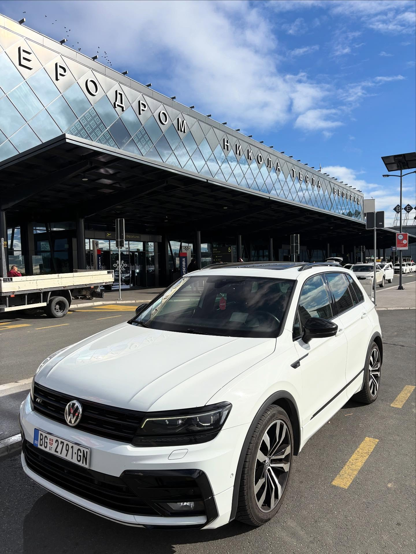 Luxury limousine at Belgrade airport